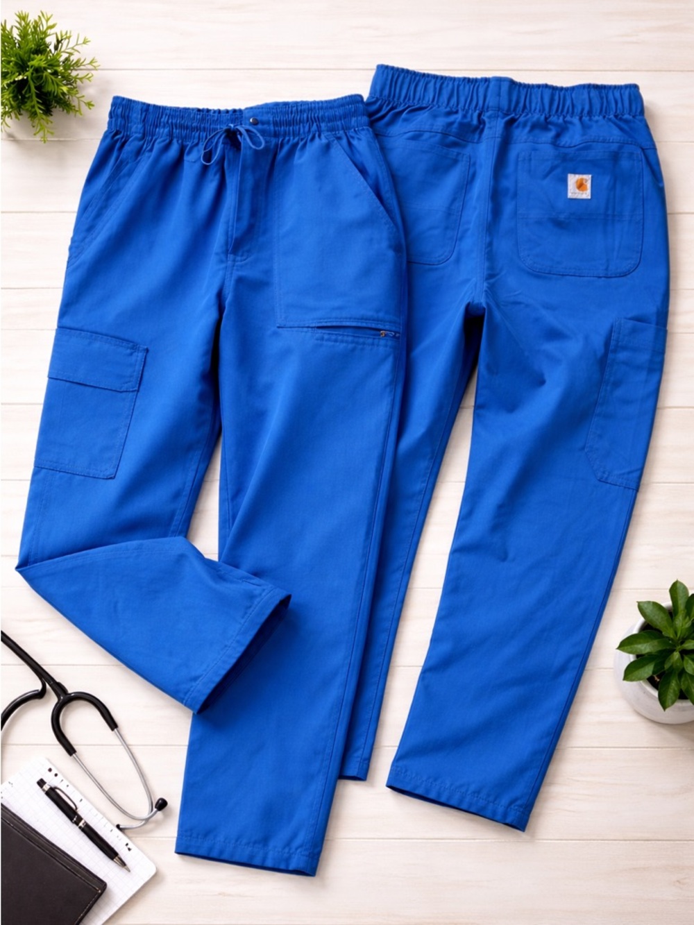 Carhartt Women’s Royal Blue Elastic Waist Scrub Pants